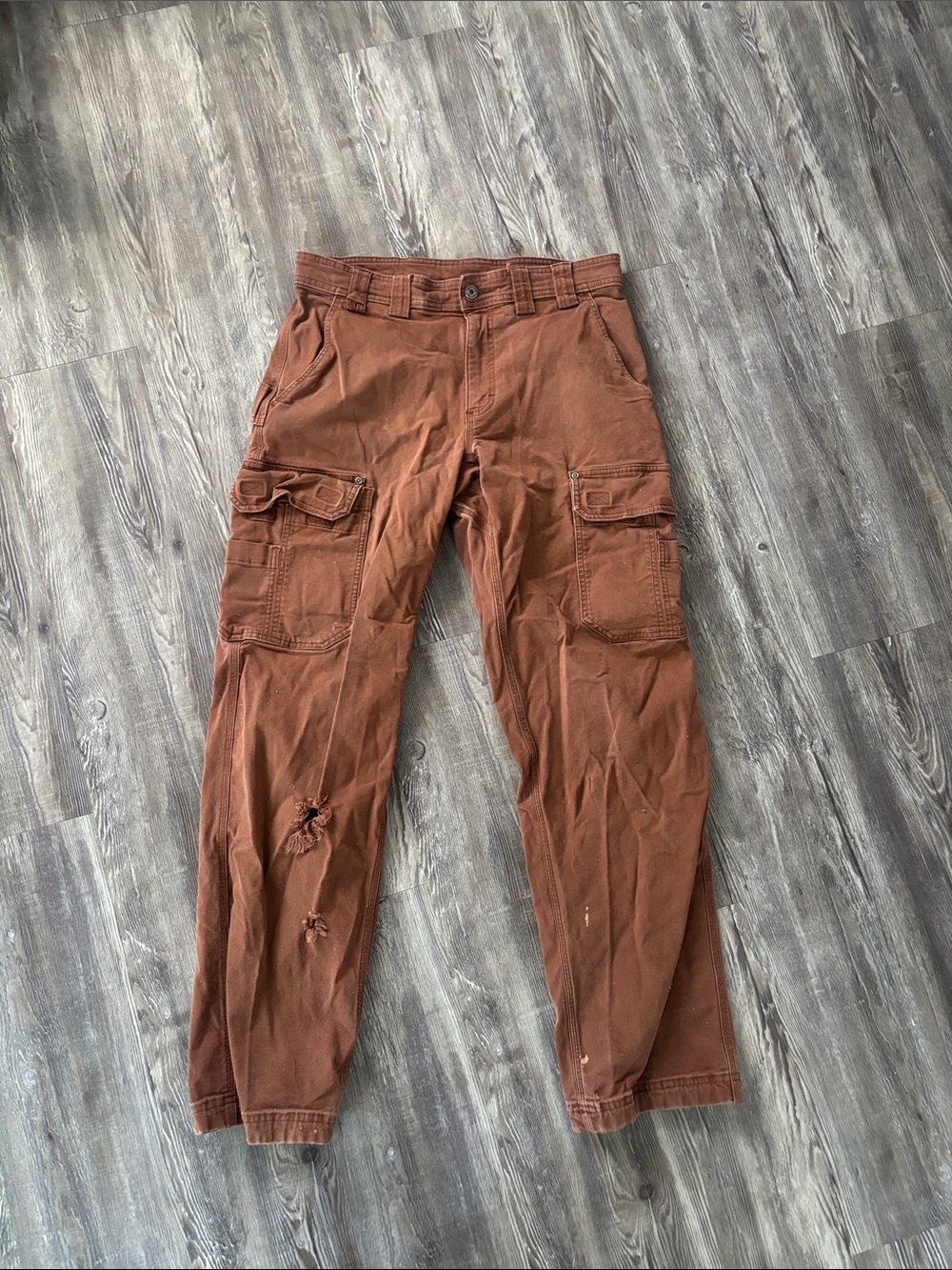 Duluth Trading Co Brown fire hose relaxed fit cargo pants